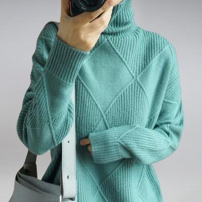 Ciepły Damski Golf | Elegancki Sweter z Długim Rękawem