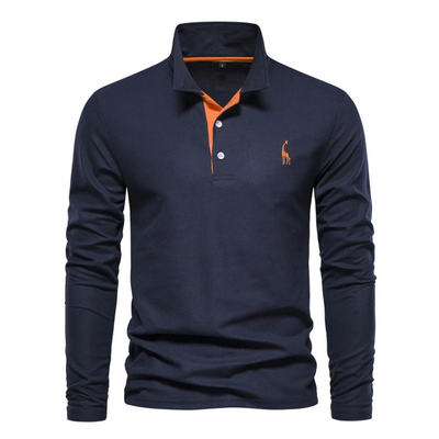 Męska koszulka polo z długim rękawem | Wygodny casual
