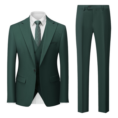 Męski Garnitur 3-Częściowy | Elegancki Styl Formalny