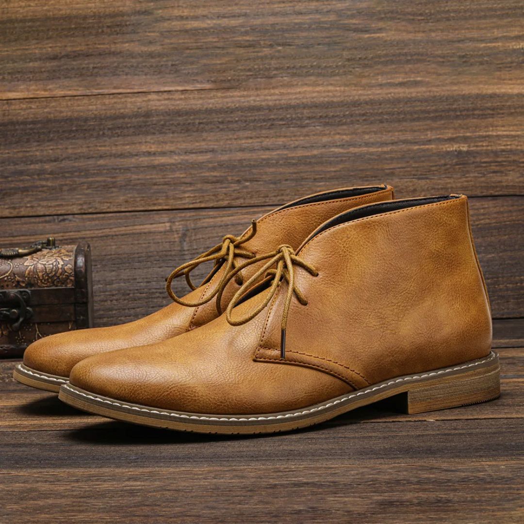 Męskie Botki Sznurowane | Klasyczne Buty na Co Dzień