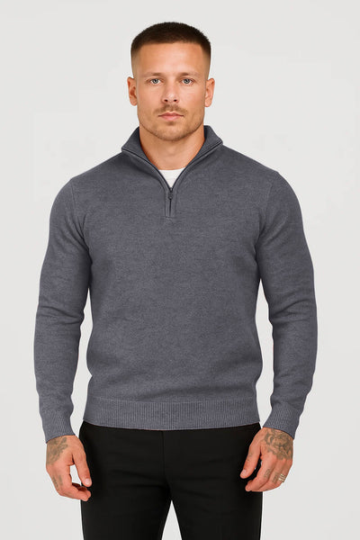 Sweter z Półzamkiem | Nolan – Szary