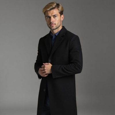Męski Płaszcz Zimowy Slim Fit | Klasyczny