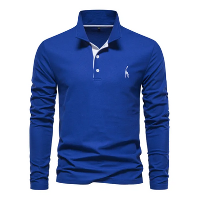 Męska koszulka polo z długim rękawem | Wygodny casual