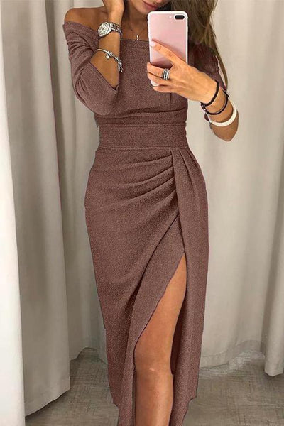 Elegancka Sukienka Damska z Odkrytymi Ramionami | Letnia Stylizacja