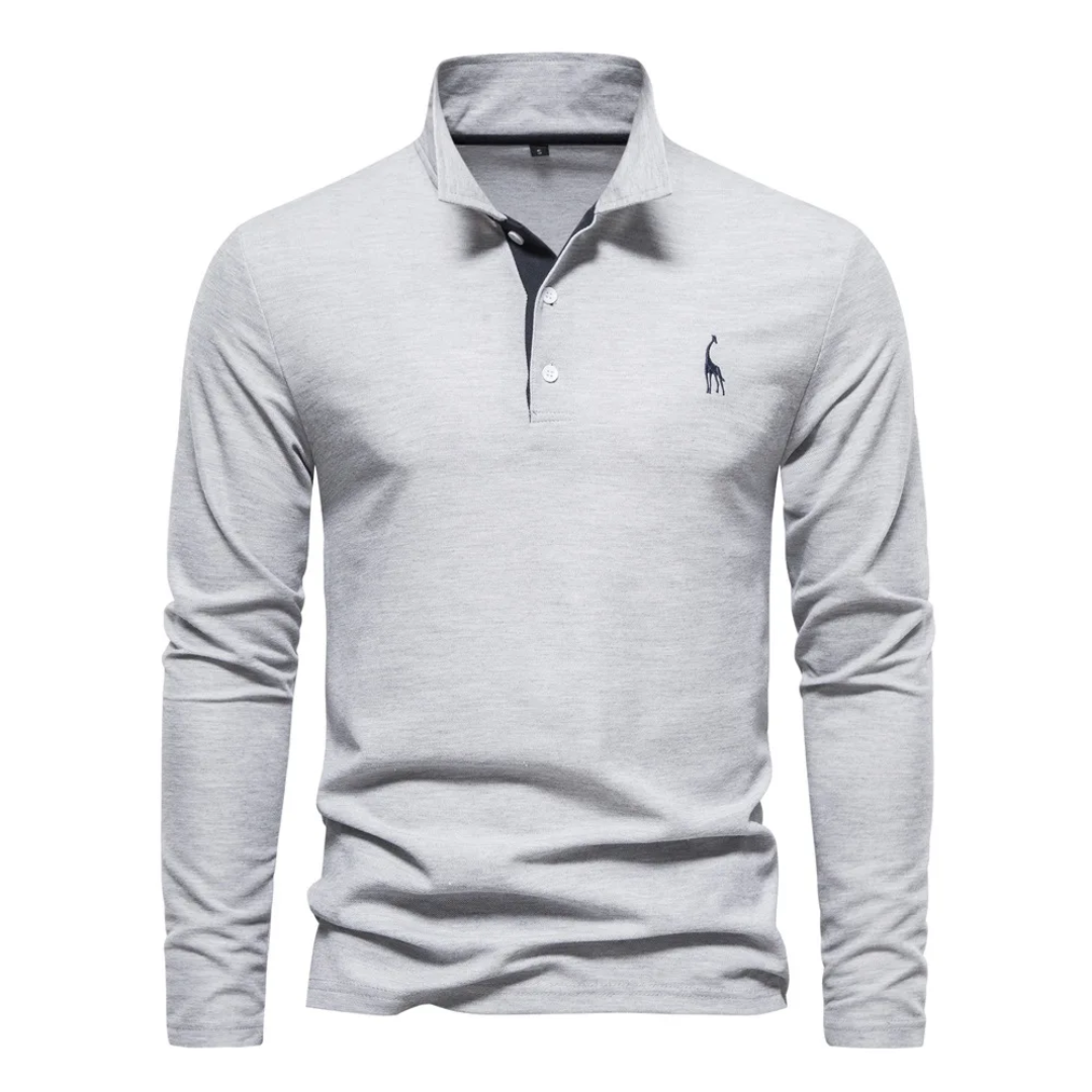 Męska koszulka polo z długim rękawem | Wygodny casual