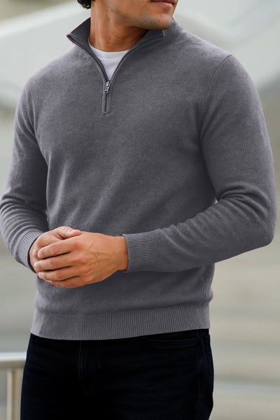 Sweter z Półzamkiem | Nolan – Szary