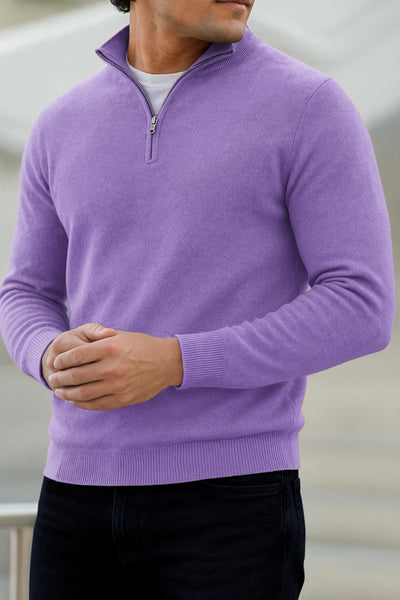 Sweter z Półzamkiem | Ellis – Fioletowy