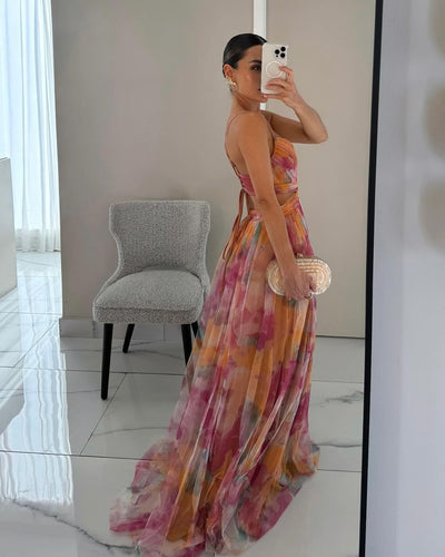 Sukienka Maxi Damska na Ramiączkach | Elegancka