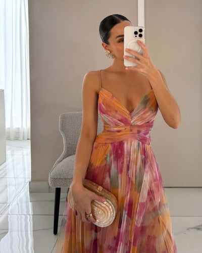 Sukienka Maxi Damska na Ramiączkach | Elegancka