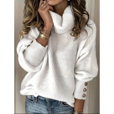 Ciepły Golf Damski | Elegancki Sweter z Długim Rękawem