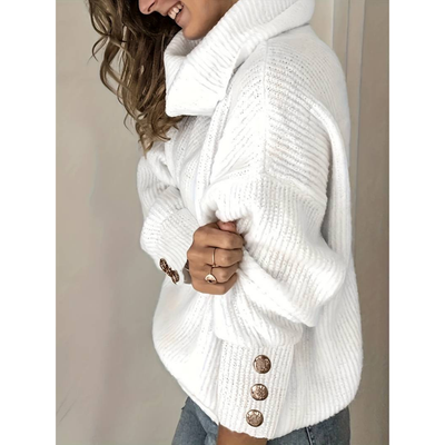 Ciepły Golf Damski | Elegancki Sweter z Długim Rękawem
