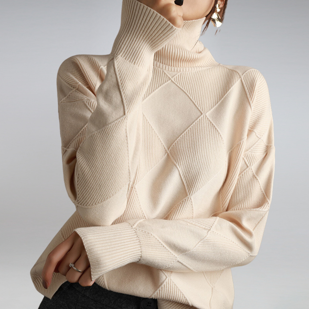 Ciepły Damski Golf | Elegancki Sweter z Długim Rękawem