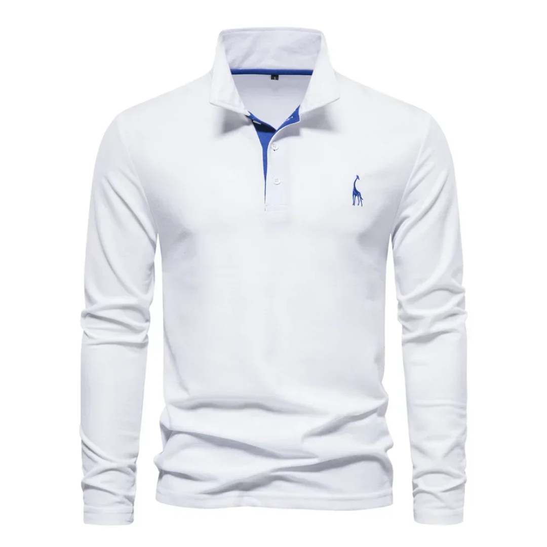 Męska koszulka polo z długim rękawem | Wygodny casual