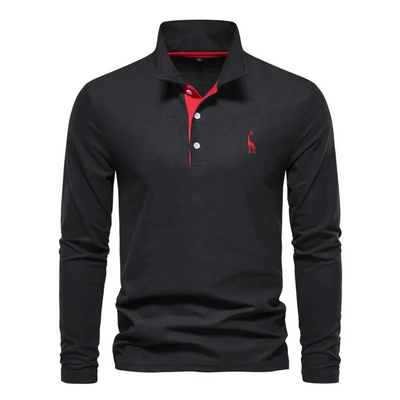 Męska koszulka polo z długim rękawem | Wygodny casual
