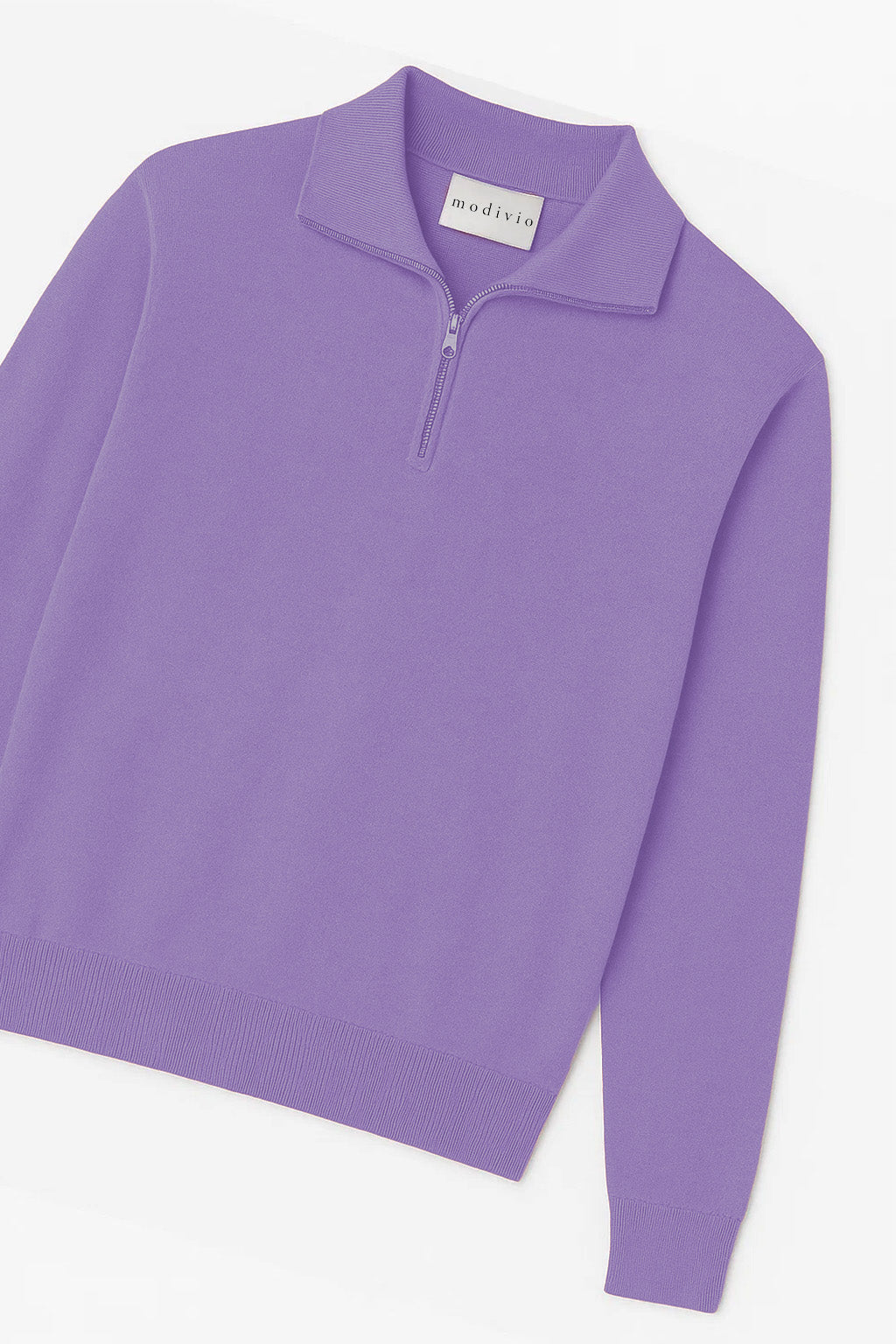 Sweter z Półzamkiem | Ellis – Fioletowy