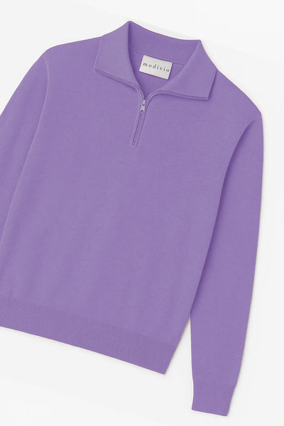 Sweter z Półzamkiem | Ellis – Fioletowy