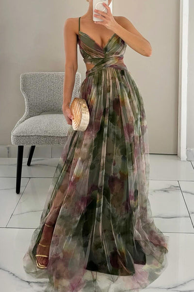 Sukienka Maxi Damska na Ramiączkach | Elegancka
