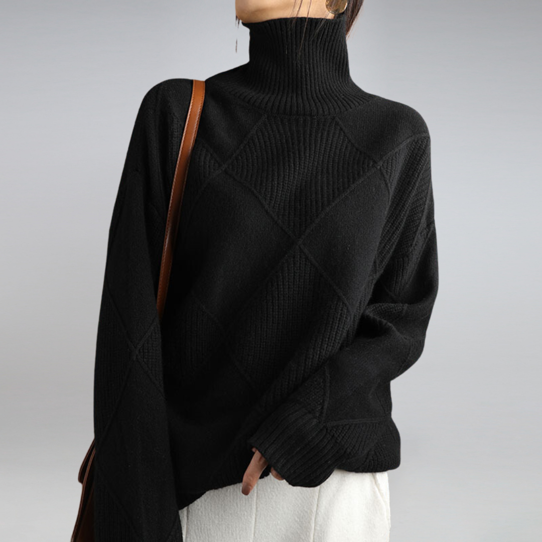 Ciepły Damski Golf | Elegancki Sweter z Długim Rękawem