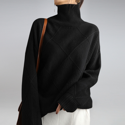 Ciepły Damski Golf | Elegancki Sweter z Długim Rękawem