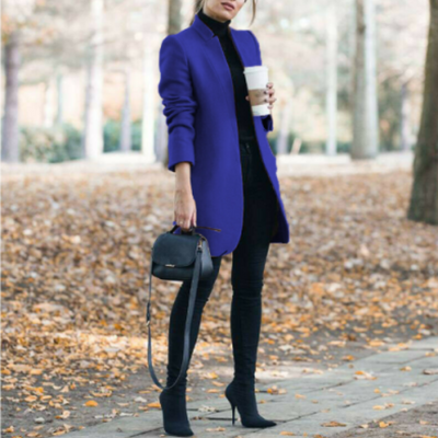 Damski płaszcz zimowy z wysokim kołnierzem | Stylowy i ciepły