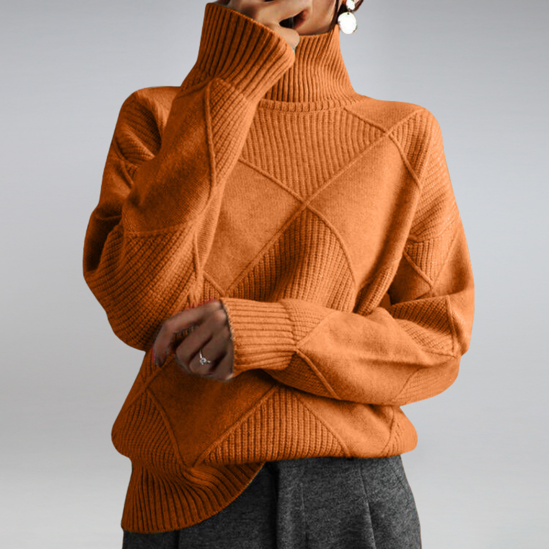 Ciepły Damski Golf | Elegancki Sweter z Długim Rękawem