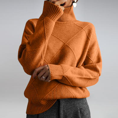 Ciepły Damski Golf | Elegancki Sweter z Długim Rękawem