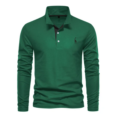 Męska koszulka polo z długim rękawem | Wygodny casual