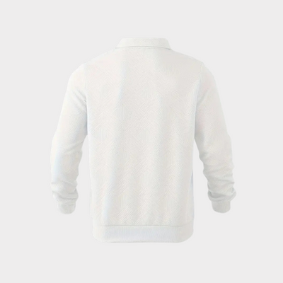 Męski Sweter z Ćwierć Zamkiem | Ciepły Geometryczny Golf