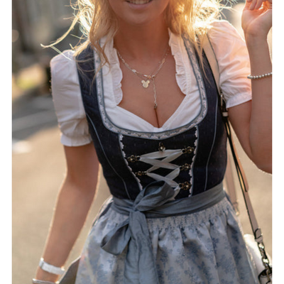 Szara Sukienka Damska Oktoberfest | Nowoczesna