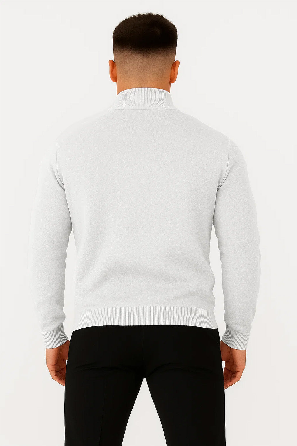 Sweter z Półzamkiem | Blake – Biały
