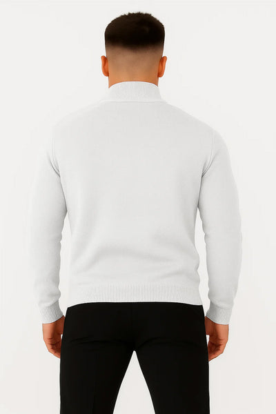 Sweter z Półzamkiem | Blake – Biały