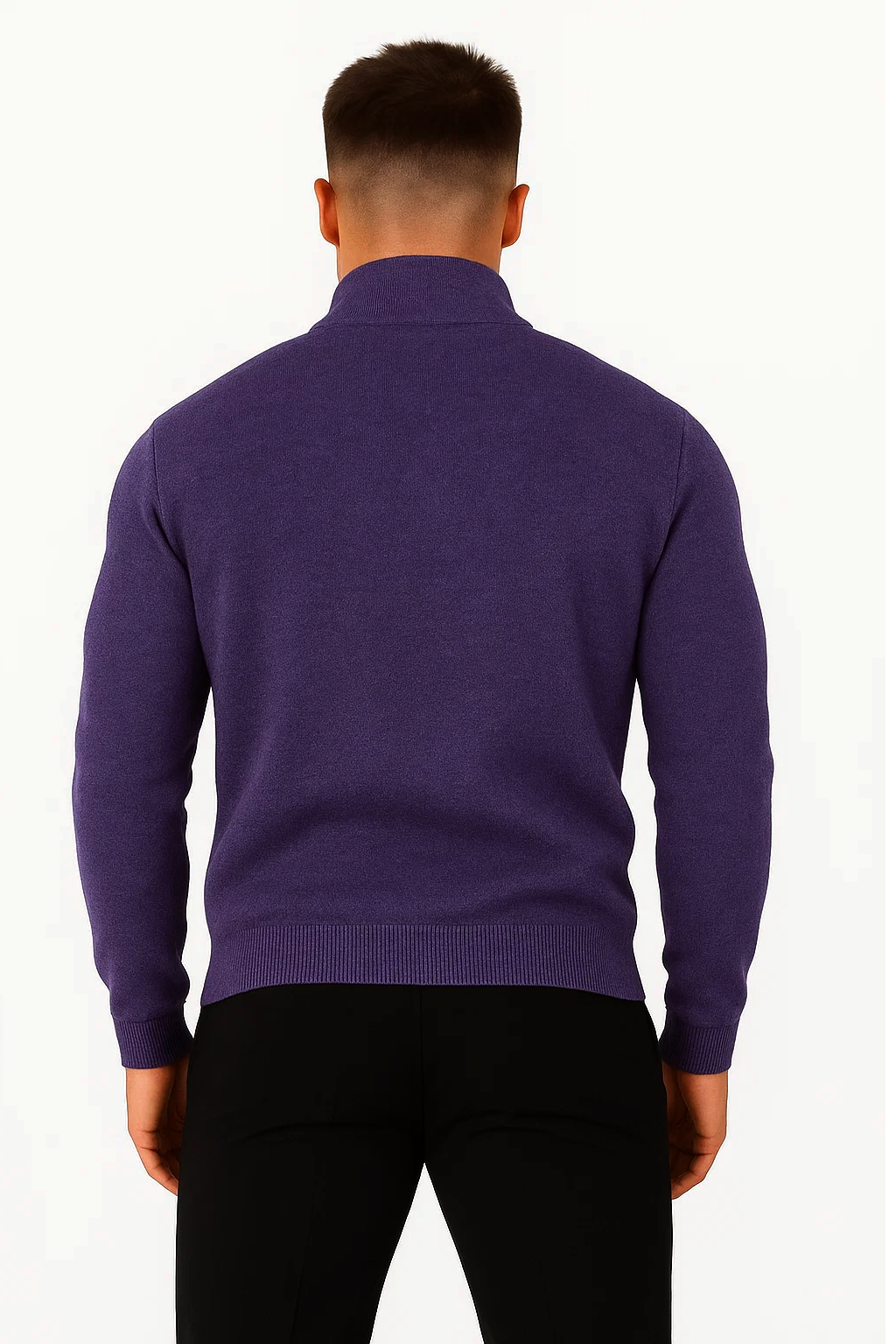 Sweter z Półzamkiem | Remy – Bakłażanowy
