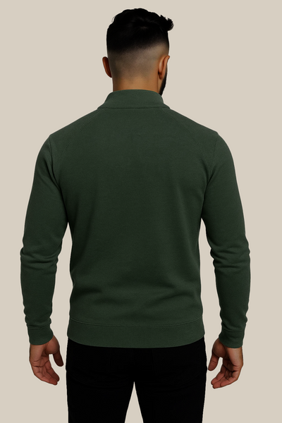 Sweter z Półzamkiem | Owen – Mchowa Zieleń