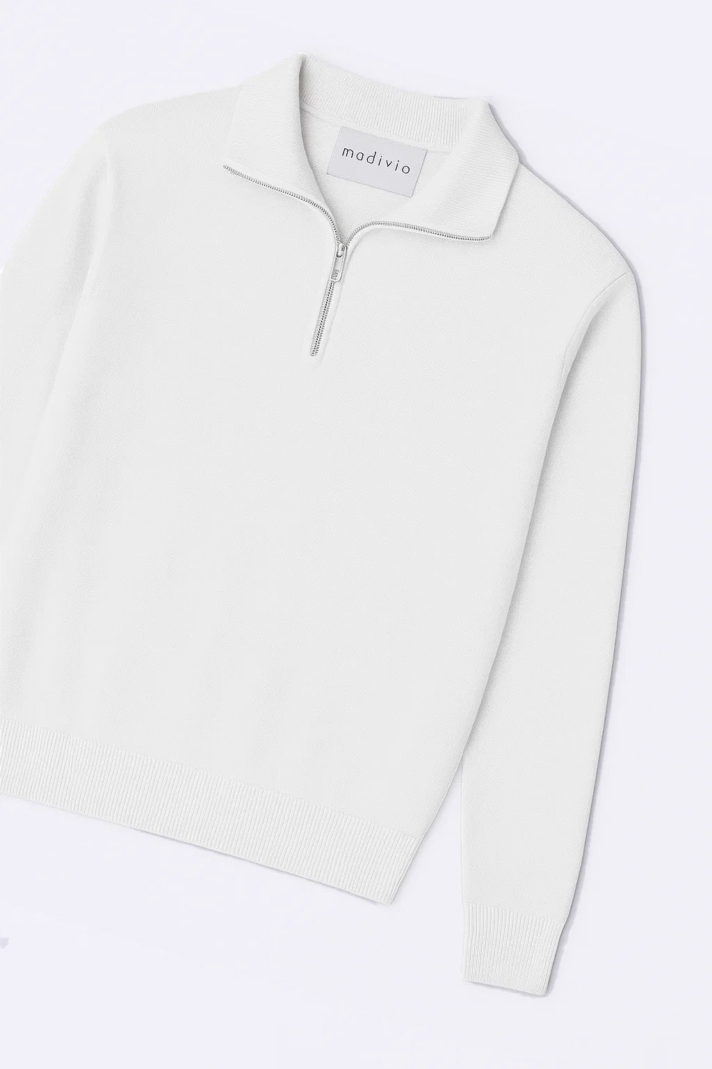Sweter z Półzamkiem | Blake – Biały