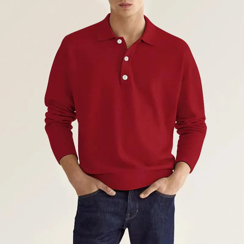 Koszulka Polo Męska | Klasyczny Długi Rękaw, Elegancka Koszulka
