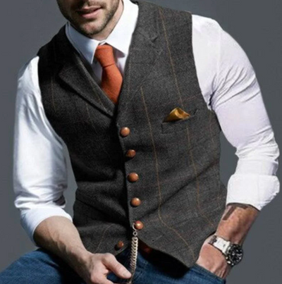 Męska Kamizelka w Stylu Retro | Klasyczna Kamizelka Męska