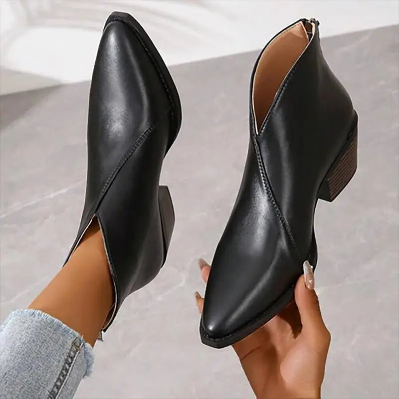 Botki Damskie ze Szpiczastym Noskiem | Eleganckie Zimowe Buty