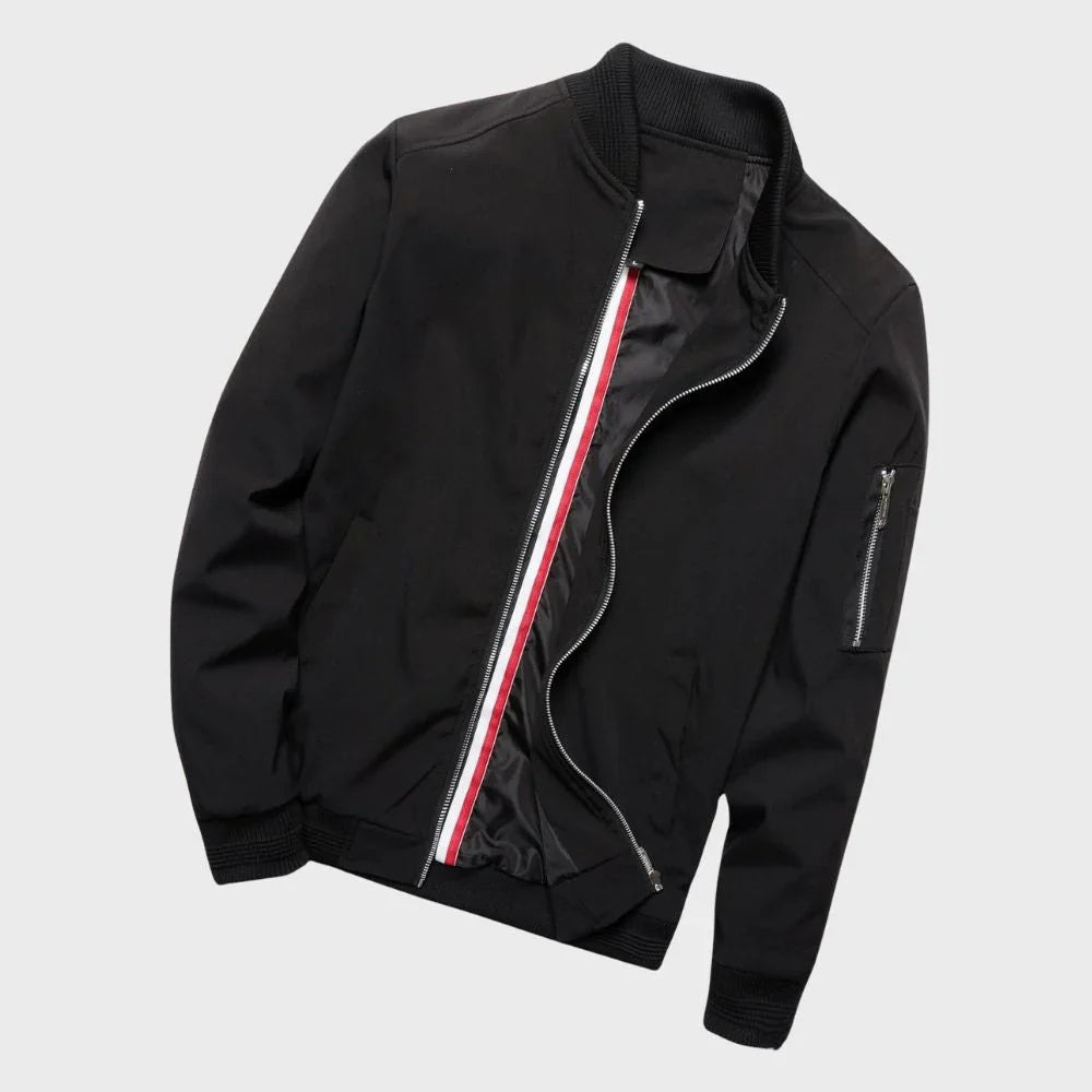 Kurtka Bomber Męska | Casual Zamek Długi Rękaw