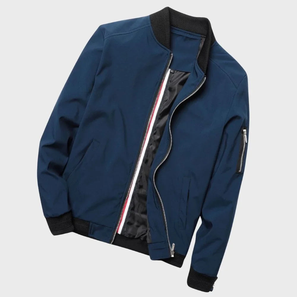 Kurtka Bomber Męska | Casual Zamek Długi Rękaw