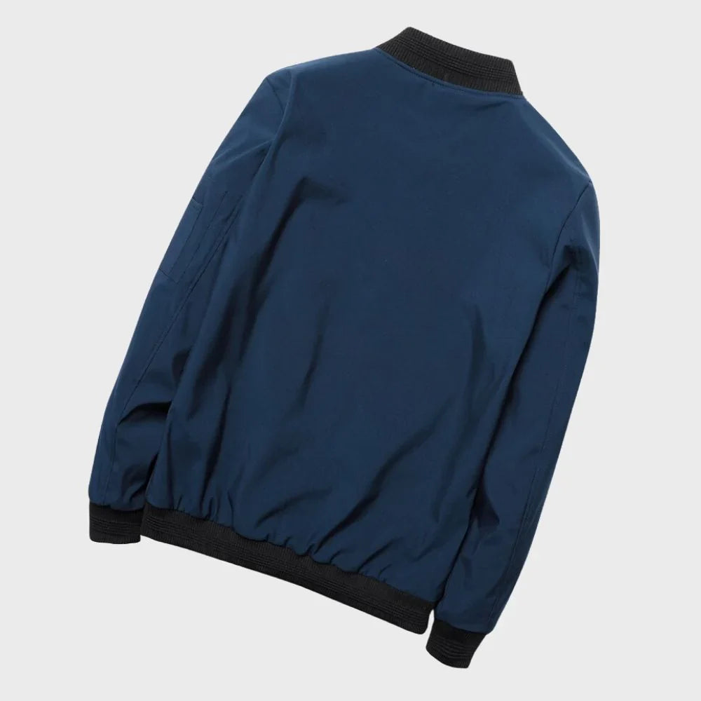 Kurtka Bomber Męska | Casual Zamek Długi Rękaw
