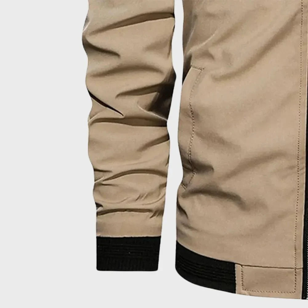 Kurtka Bomber Męska | Casual Zamek Długi Rękaw