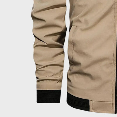Kurtka Bomber Męska | Casual Zamek Długi Rękaw