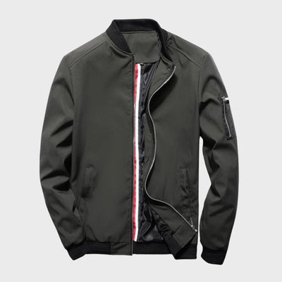 Kurtka Bomber Męska | Casual Zamek Długi Rękaw