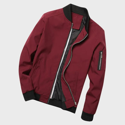 Kurtka Bomber Męska | Casual Zamek Długi Rękaw