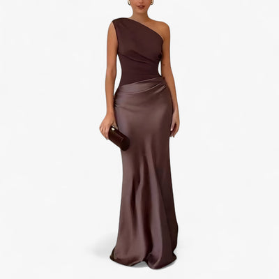 Sukienka Maxi Damska | Elegancki Asymetryczny Krój