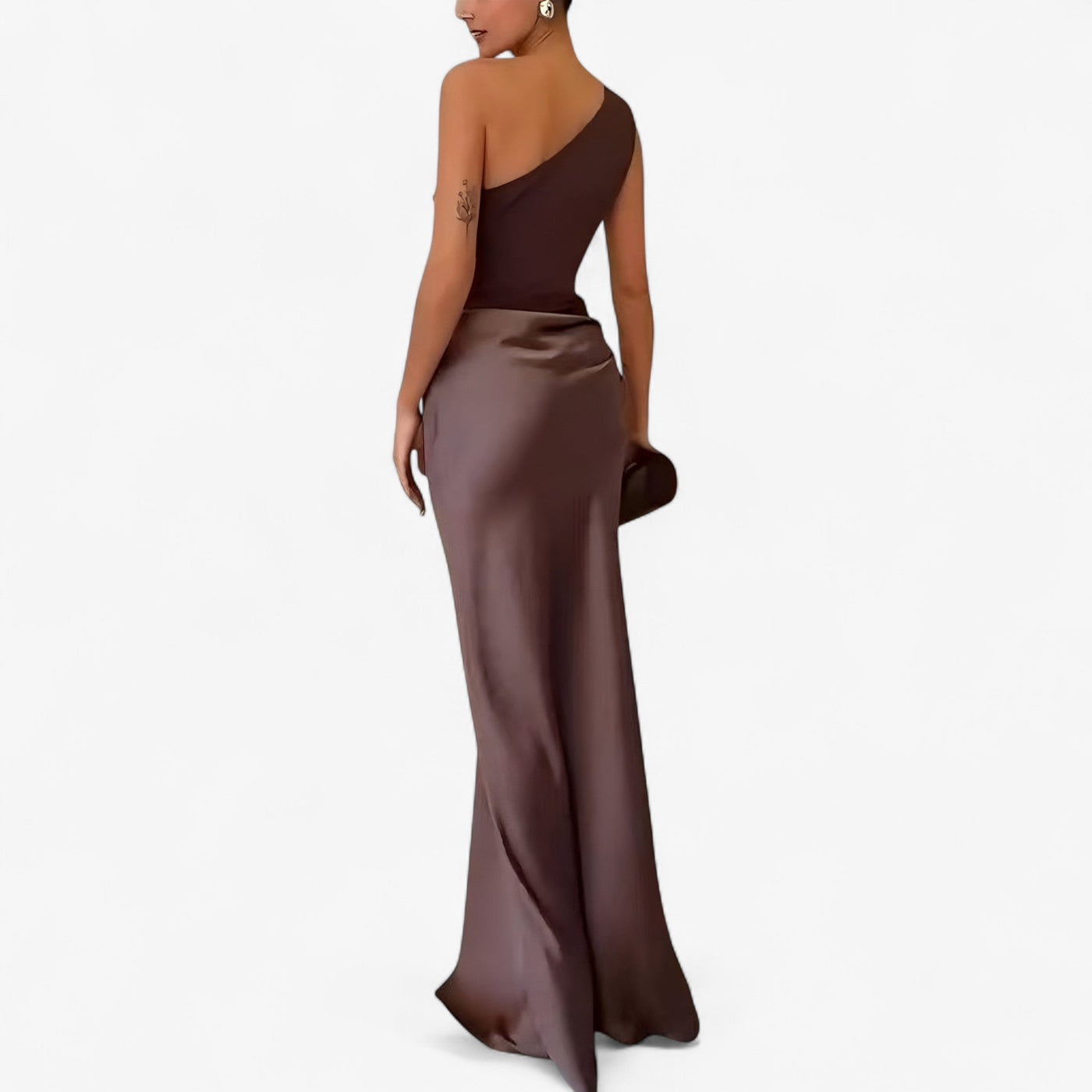 Sukienka Maxi Damska | Elegancki Asymetryczny Krój