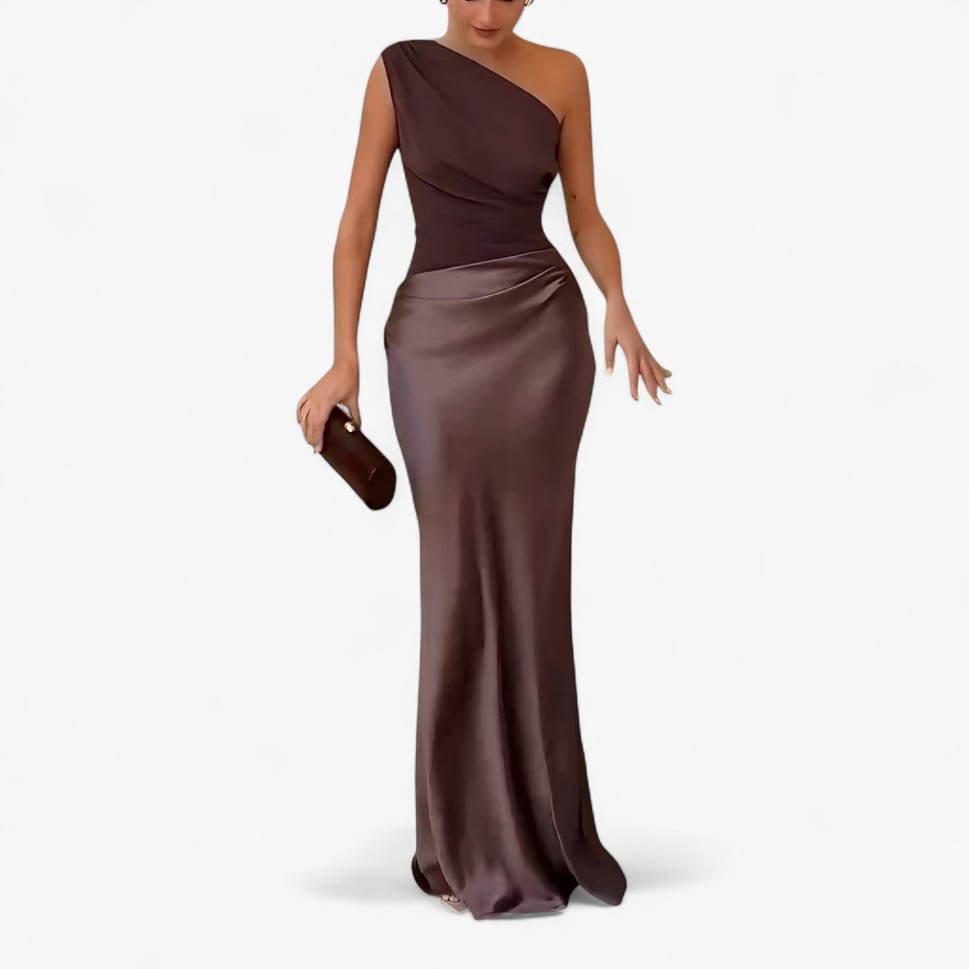 Sukienka Maxi Damska | Elegancki Asymetryczny Krój