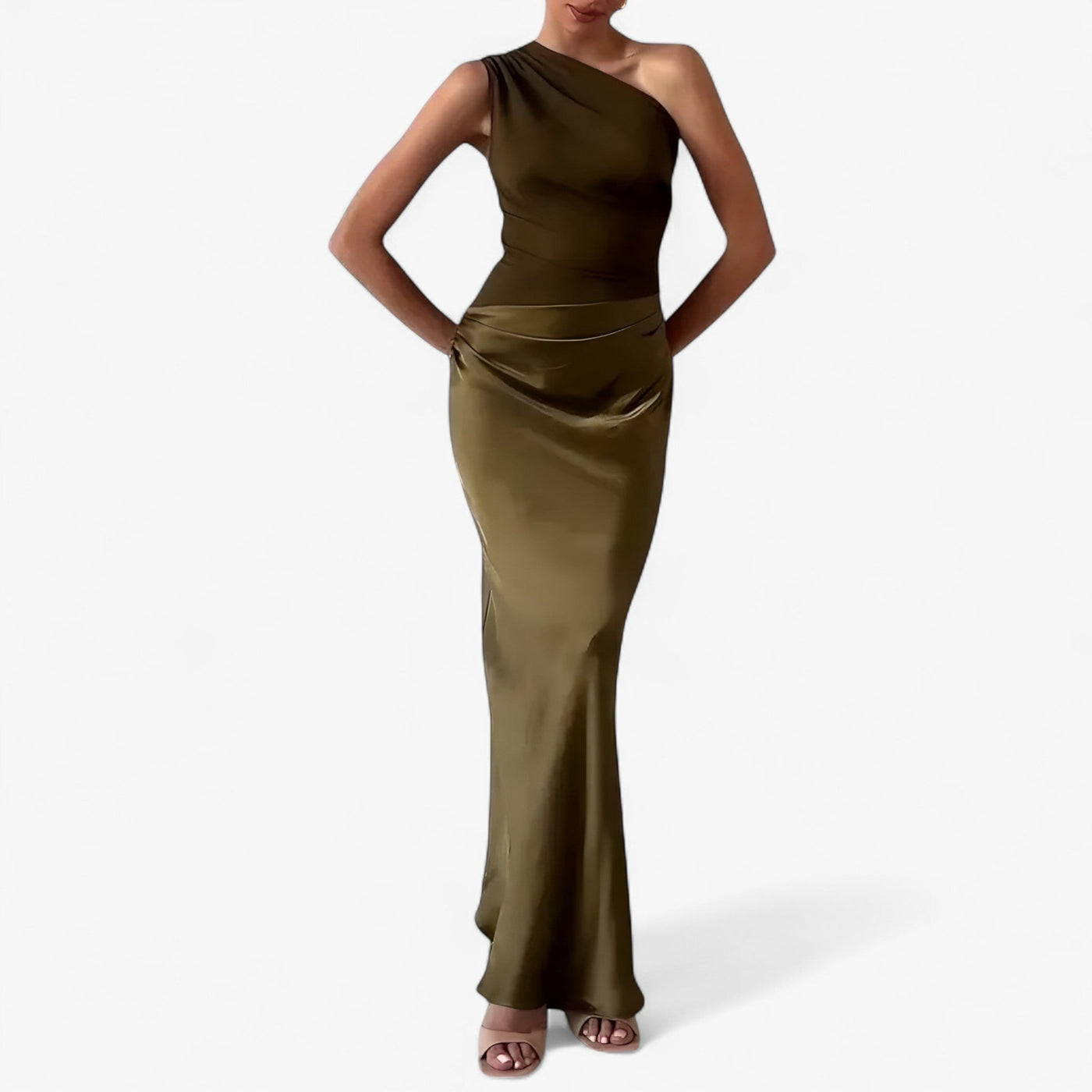 Sukienka Maxi Damska | Elegancki Asymetryczny Krój