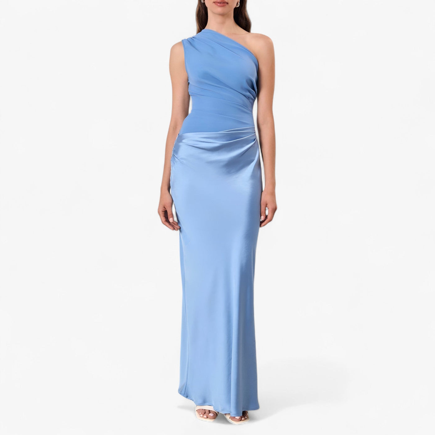 Sukienka Maxi Damska | Elegancki Asymetryczny Krój