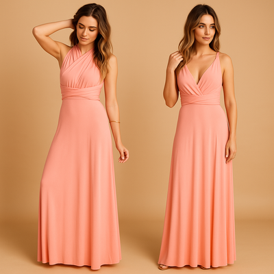 Elegancka Sukienka Kopertowa Damska | Regulowane Długie Paski